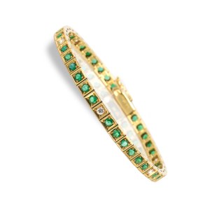 Smaragd-Diamantarmband