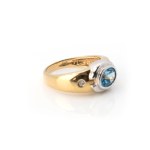 Blautops-Diamantring