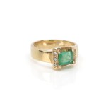 Smaragd-Diamantring