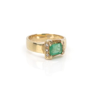 Smaragd-Diamantring