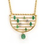 Smaragd-Diamantcollier