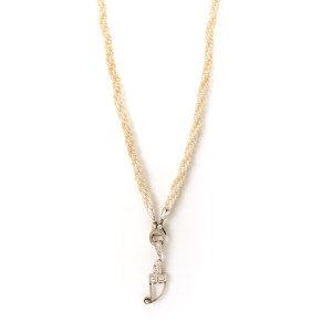 Feine Saatperlenkette mit Diamantschließe