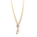 Feine Saatperlenkette mit Diamantschließe