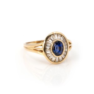 Saphir-Diamant-Ring