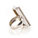 Citrin-Set, bestehend aus Ring und Änhänger mit Kette