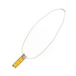 Citrin-Set, bestehend aus Ring und Änhänger mit Kette