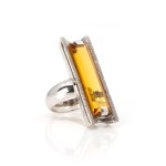 Citrin-Set, bestehend aus Ring und Änhänger mit Kette