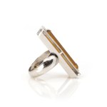 Citrin-Set, bestehend aus Ring und Änhänger mit Kette