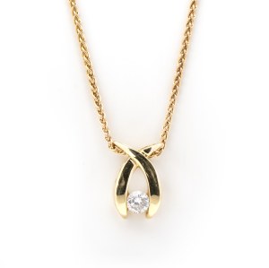 Diamant-Anhänger mit Kette