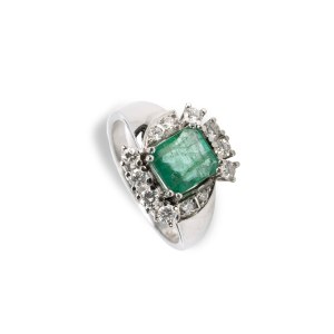 Smaragd-Diamantring