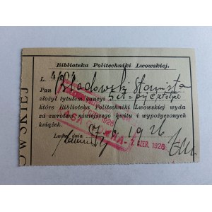 KWIT BIBLIOTEKA POLITECHNIKI LWOWSKIEJ LWÓW 1926 R