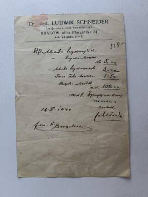 PRESCRIPTION KRAKOW DR MED LUDWIK SCHNEIDER