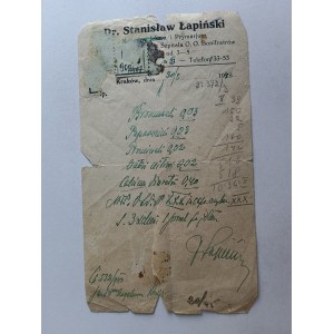 RECEPTA KRAKÓW DR STANISŁAW ŁAPIŃSKI