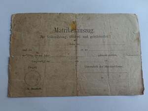 EXCERPT FROM METRICS ŻYWIEC 1913, STAMP