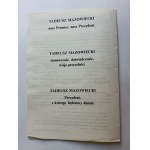 PROGRAM WYBORCZY PREZYDENT TADEUSZ MAZOWIECKI, TUROWICZ, SKUBISZEWSKI, KUROŃ, FRASYNIUK, SZCZEPKOWSKA, LECH JANERKA