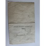 ZAPROSZENIE NA UROCZYSTY WIECZÓR KOŚCIUSZKOWSKI ZŁOCZÓW 1912 R, BRODY, SOKÓŁ ZŁOCZÓW