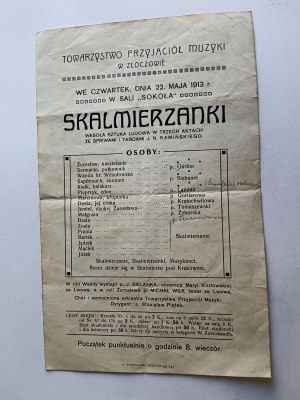 NOTICE ZŁOCZÓW, SOKÓŁ, SKALMIERZANKI, BIELANKA, WILK 1913