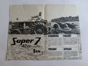 GUIDE, TRACTOR, TRACTOR, COUNTRYSIDE, AGRICULTURE, SUPER 7 42 CV RENAULT