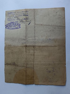 TEMPORARY IDENTITY CARD PRINCE GREAT, MIECHOW, STAMP 1922