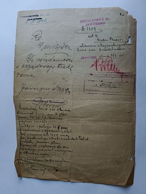 NOTICE OF WAGON DAMAGE, PKP, JAWORZNO, KRAKOW, 1934