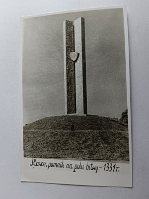 PHOTO PŁOWCE MONUMENT ON THE BATTLEFIELD 1331, STAMP PZF KOŁO RADZIEJÓW KUJ BYDGOSZCZ 1961