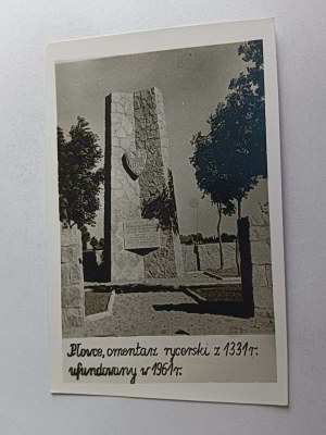 PHOTO PŁOWCE KNIGHTS' CEMETERY FROM 1331 FOUNDED IN 1961, STAMP PZF KOŁO RADZIEJÓW KUJ BYDGOSZCZ