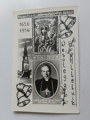 PHOTO OF CZĘSTOCHOWA JASNA GÓRA MONASTERY, CARDINAL STEFAN WYSZYŃSKI PRIMATE OF POLAND 1957