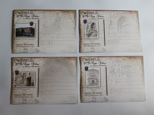 SET OF 10 POSTCARDS POLAND 60 YEARS OF POLISH POST OFFICE IN WESTERN POMERANIA SZCZECIN BARLINEK DĘBNO MYŚLIBÓRZ ŚWINOUJŚCIE