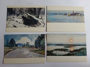 SET OF 9 POSTCARDS POLISH PAINTING JULIAN FAŁAT