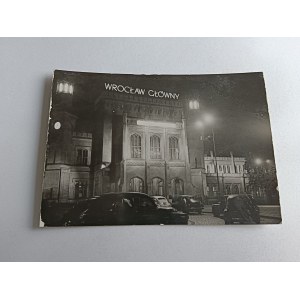 WROCŁAW DWORZEC GŁÓWNY NOCĄ, STARE SAMOCHODY