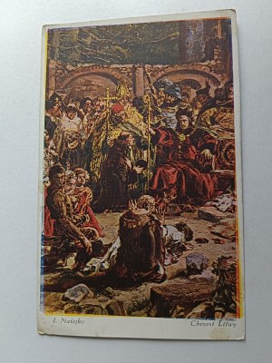 POLISH PAINTING JAN MATEJKO BAPTISM OF LITHUANIA