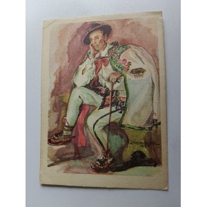 BUKOWINA TATRZAŃSKA, MŁODY GAZDA, GÓRAL, MAL MARIA WĄSOWICZ SOPOĆKO