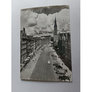 GDAŃSK DŁUGI TARG, ULICA DŁUGA, STARE SAMOCHODY