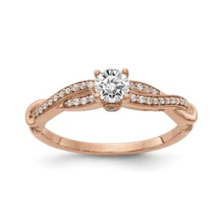 GOLD RING WITH LAB GROWN DIAMONDS - 403 LG