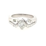 18K WHITE GOLD RING 8.03 GR WITH DIAMONDS AND BRILLIANTS - RNG30406