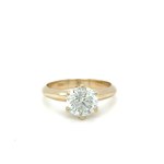 18K YELLOW GOLD SOLITAIRE RING WITH 2 CT DIAMOND