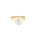18K YELLOW GOLD SOLITAIRE RING WITH 2 CT DIAMOND