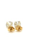 18K YELLOW GOLD EARRINGS WITH NATURAL DIAMONDS