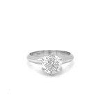 18K WHITE GOLD SOLITAIRE RING WITH 1 CT DIAMOND