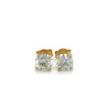 18K YELLOW GOLD EARRINGS WITH NATURAL DIAMONDS