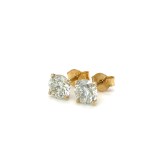 18K YELLOW GOLD EARRINGS WITH NATURAL DIAMONDS