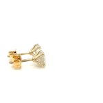 18K YELLOW GOLD EARRINGS WITH NATURAL DIAMONDS