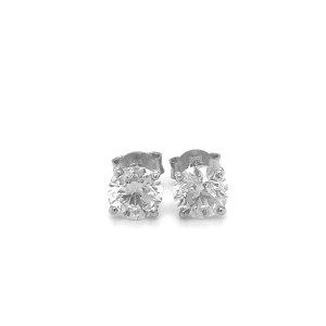 18K WHITE GOLD EARRINGS WITH NATURAL DIAMONDS