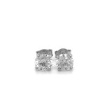 18K WHITE GOLD EARRINGS WITH NATURAL DIAMONDS