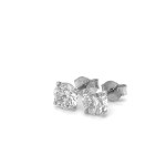 18K WHITE GOLD EARRINGS WITH NATURAL DIAMONDS