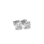 18K WHITE GOLD EARRINGS WITH NATURAL DIAMONDS