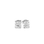 18K WHITE GOLD EARRINGS WITH NATURAL DIAMONDS