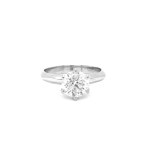 18K WHITE GOLD SOLITAIRE RING WITH 2 CT DIAMOND