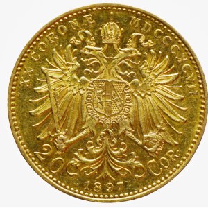 František Josef I. 20 koruna 1897