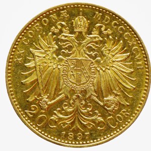 Franz Joseph I. 20 crowns 1897